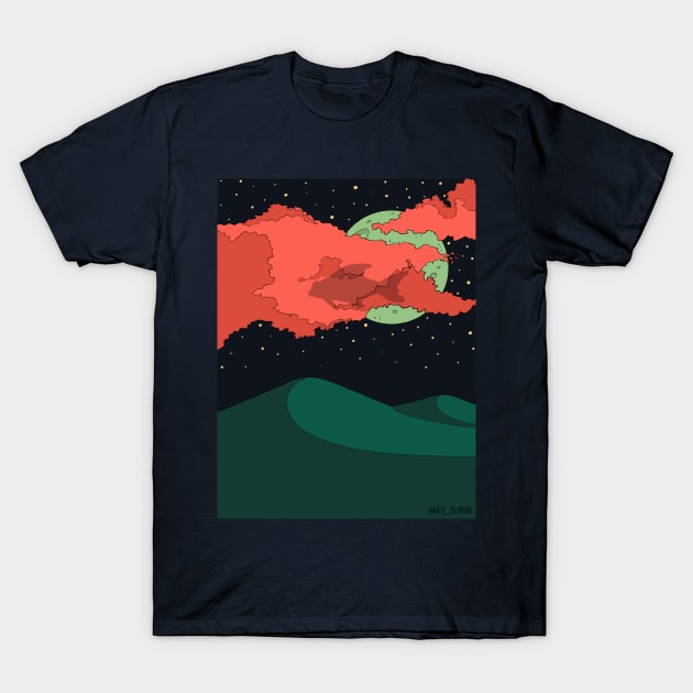 Alien Desert T-Shirt by KateBlubird